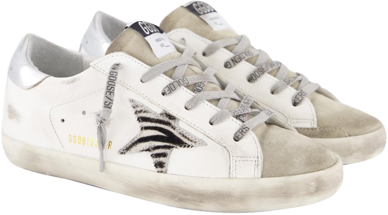 Golden Goose Dames Super-Star Sneaker Wit/Zebra Wit