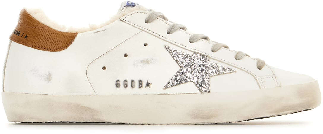 Golden Goose Golden Goose White leather Super-Star sneakers Wit