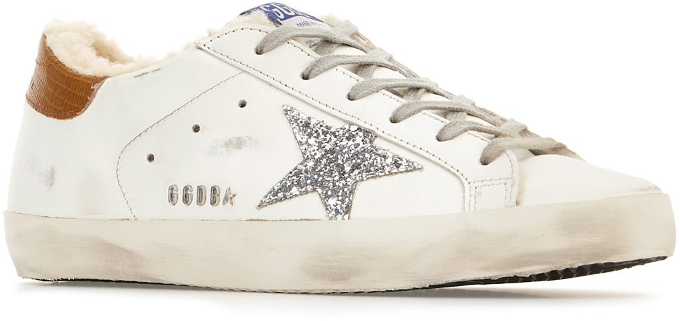 Golden Goose Golden Goose White leather Super-Star sneakers Wit