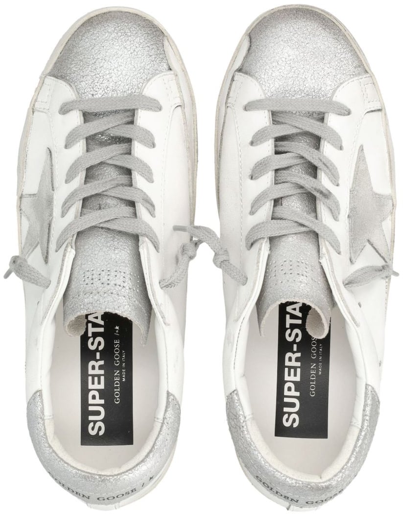 Golden Goose Sneakers Silver Zilver