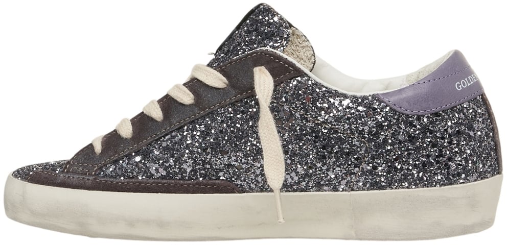 Golden Goose Sneakers Glitterate 'Super-Star' Grijs