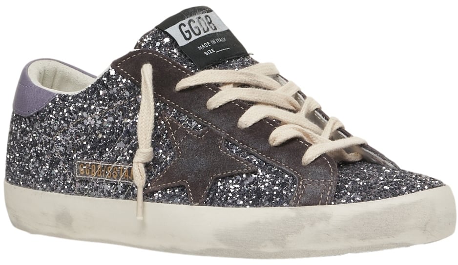 Golden Goose Sneakers Glitterate 'Super-Star' Grijs