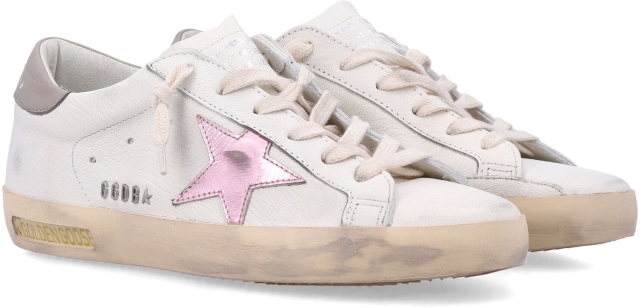 Golden Goose Super-Star Leather Whitepinkgrey Divers