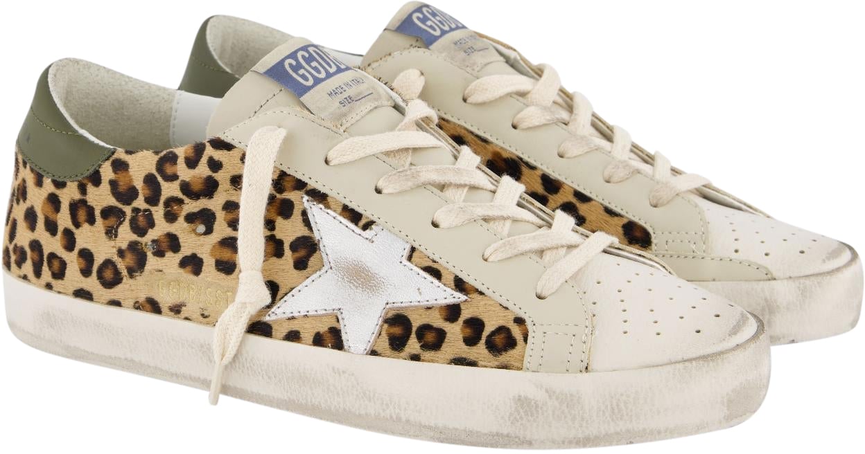 Golden Goose Dames SuperStar Sneaker Beige/Leo Beige