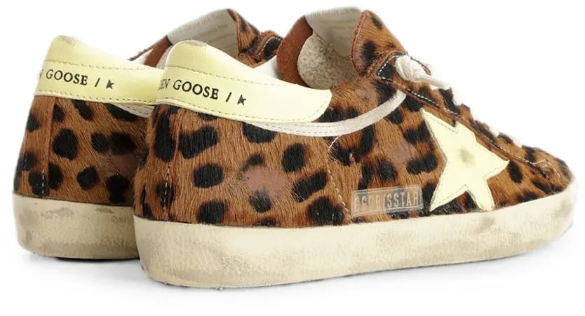 Golden Goose Sneakers Leopard/Pale Yellow Beige