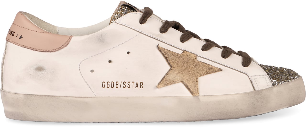 Golden Goose Super-Star leather low-top sneakers Wit