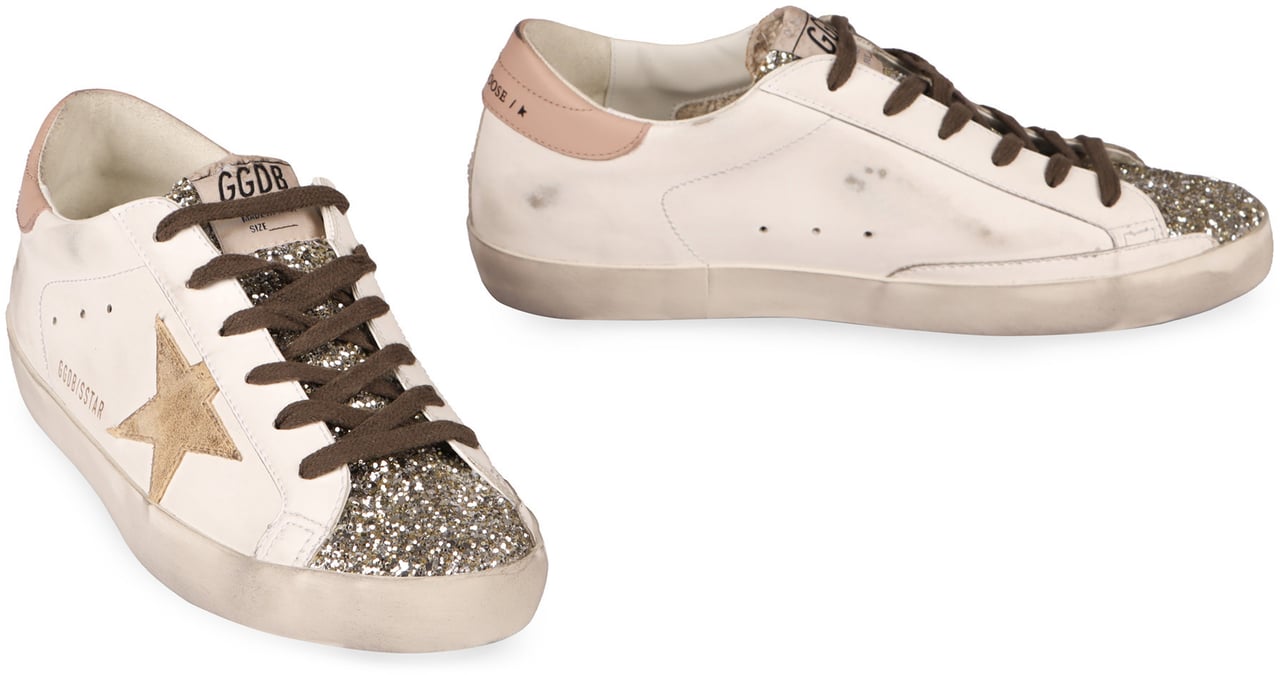 Golden Goose Super-Star leather low-top sneakers Wit