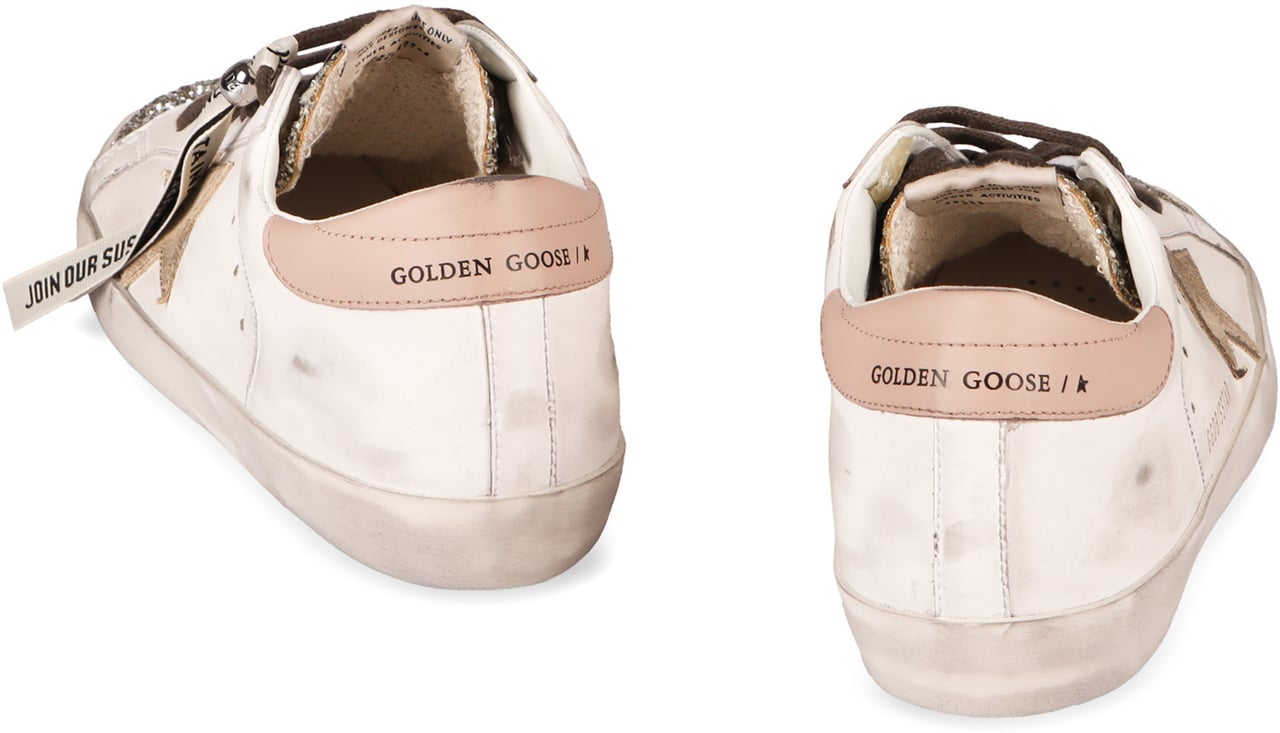 Golden Goose Super-Star leather low-top sneakers Wit