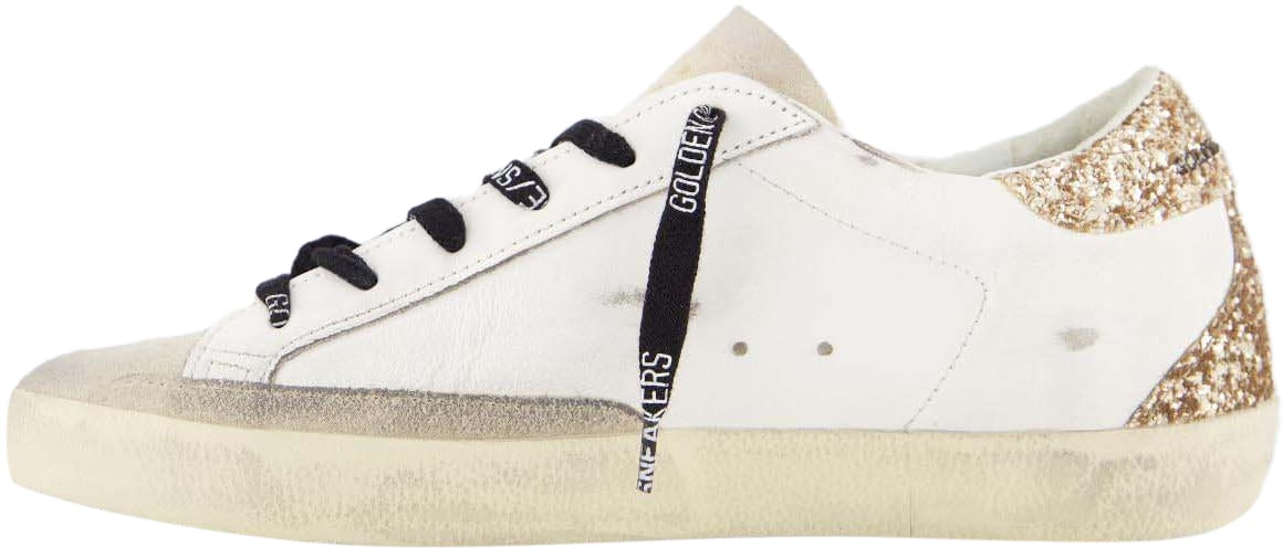 Golden Goose Dames Super-Star Sneaker Wit/Glitter Wit