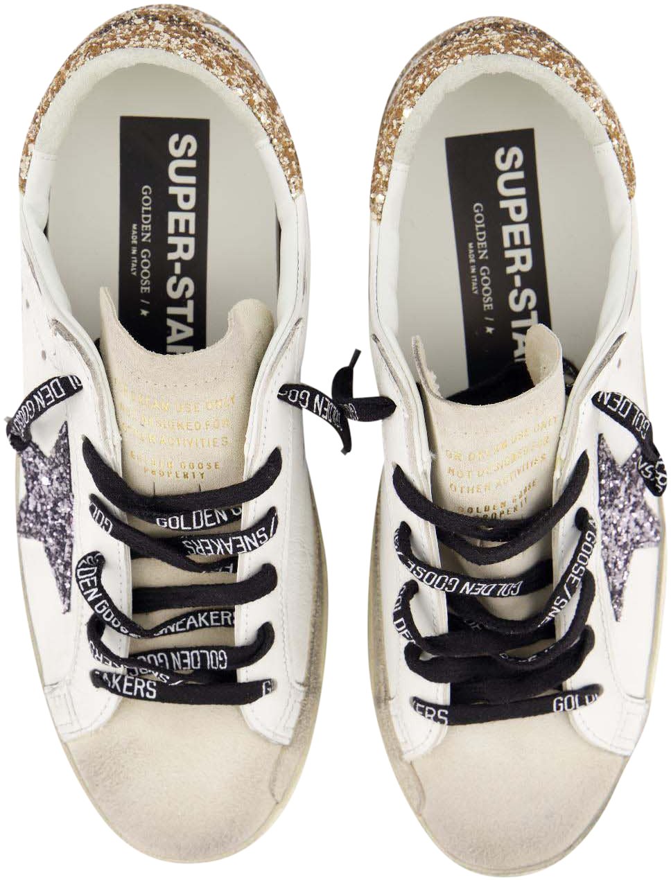 Golden Goose Dames Super-Star Sneaker Wit/Glitter Wit