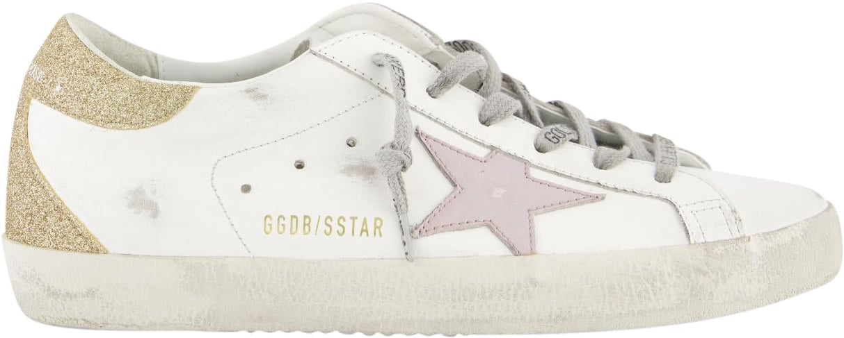 Golden Goose Dames Super Star Wit/Goud Wit