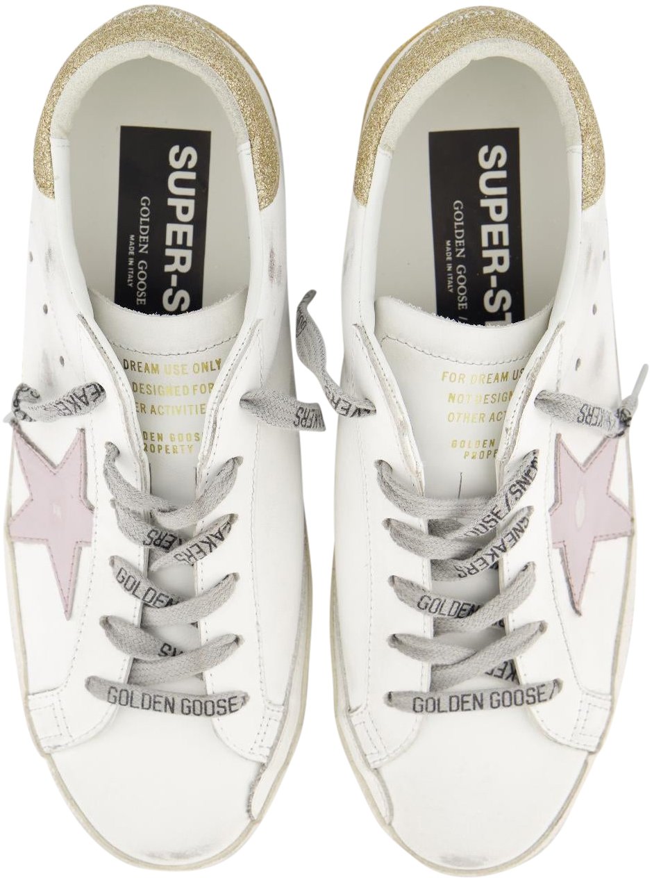 Golden Goose Dames Super Star Wit/Goud Wit