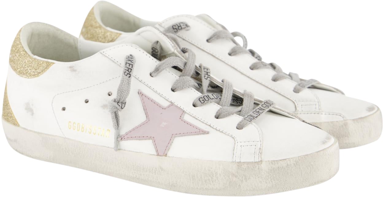 Golden Goose Dames Super Star Wit/Goud Wit