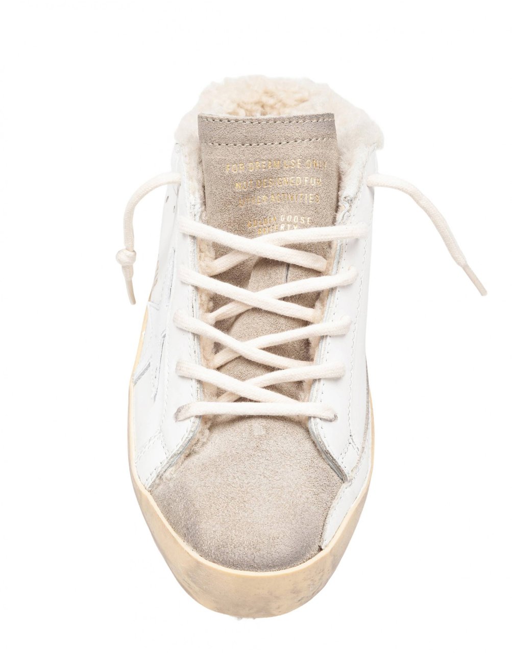 Golden Goose Golden goose snakers super star leather sabot white and taupe Wit