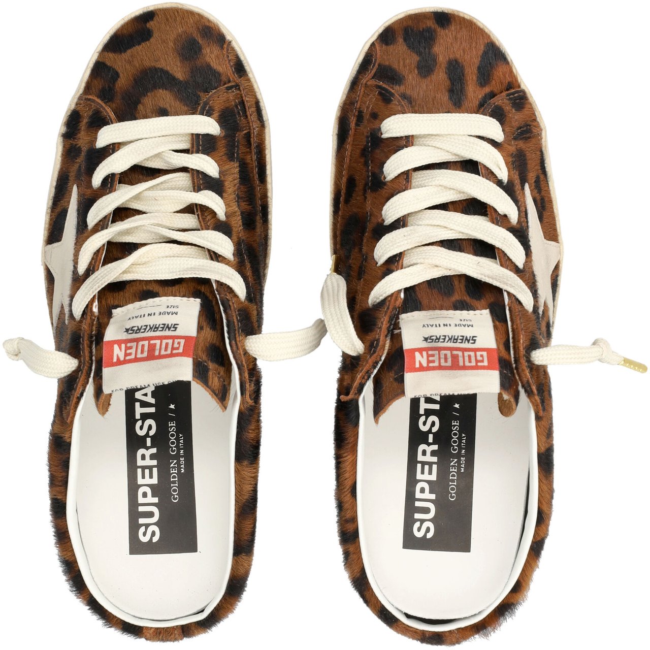Golden Goose Super Star Sabot Beige/Brown/Leo Beige