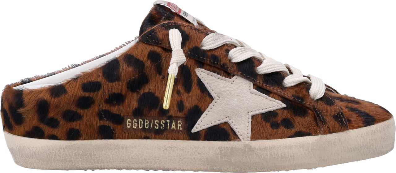 Golden Goose Super Star Sabot Beige/Brown/Leo Beige