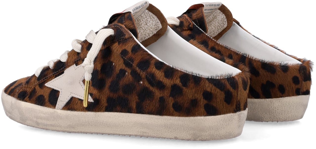Golden Goose Super Star Sabot Beige/Brown/Leo Beige