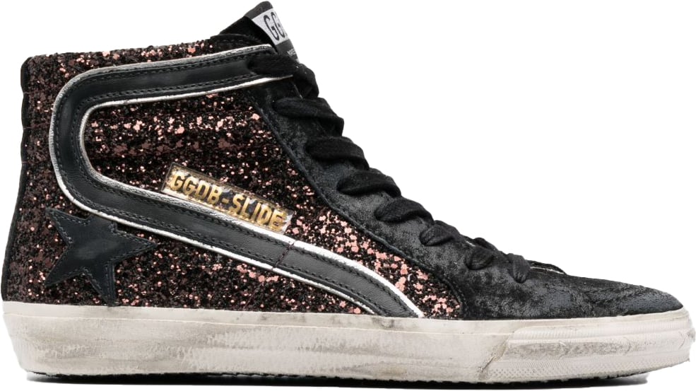 Golden Goose Sneakers Coffee Brown Black Silver Bruin