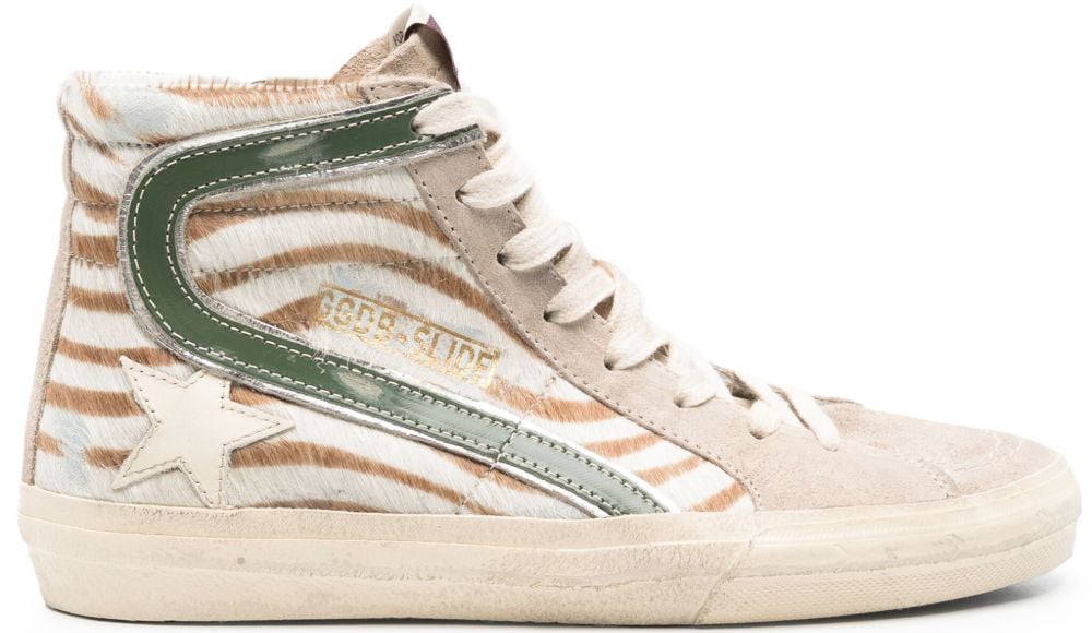 Golden Goose Sneakers Whitebrowngreen Divers