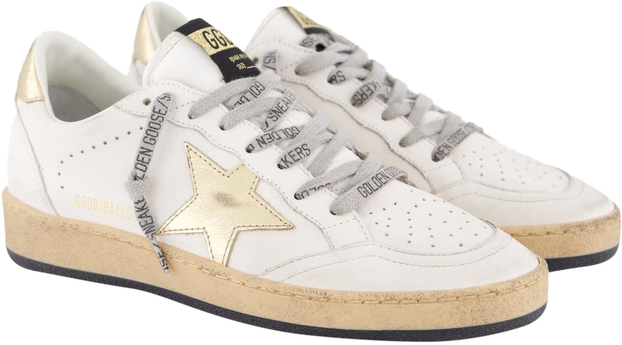 Golden Goose Dames Ball Star Sneaker Wit/Goud Wit