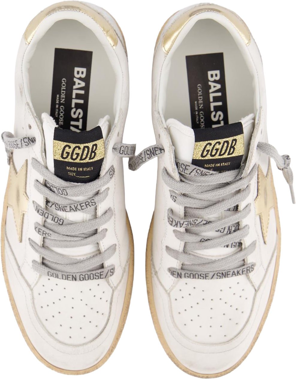 Golden Goose Dames Ball Star Sneaker Wit/Goud Wit