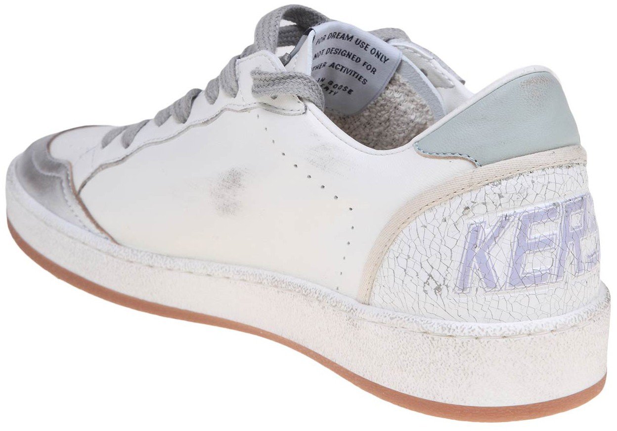 Golden Goose Golden goose ballstar in white and silver leather Wit