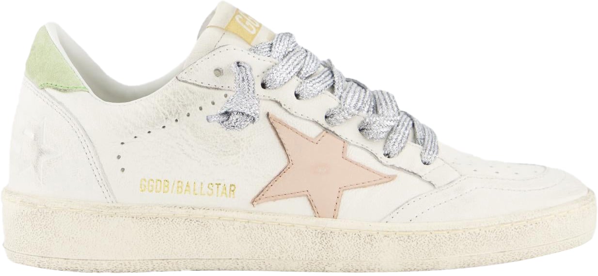 Golden Goose Dames Ballstar Sneaker Wit/Roze Wit