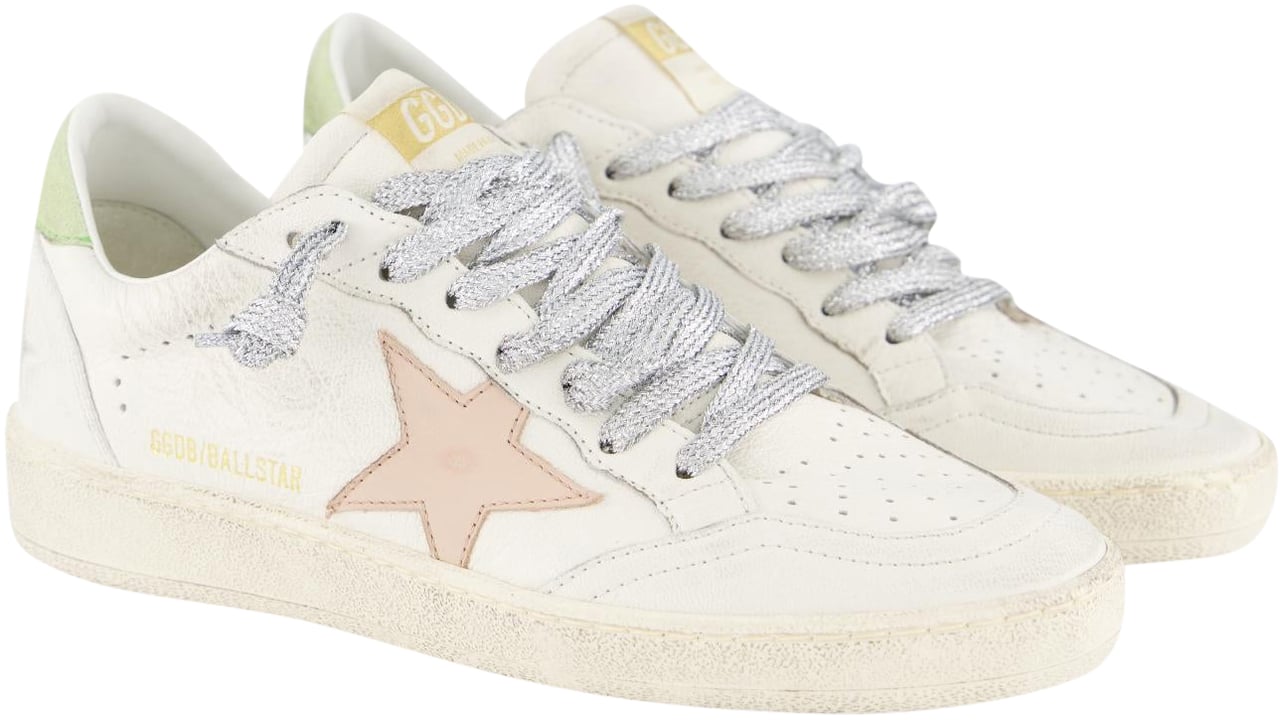 Golden Goose Dames Ballstar Sneaker Wit/Roze Wit