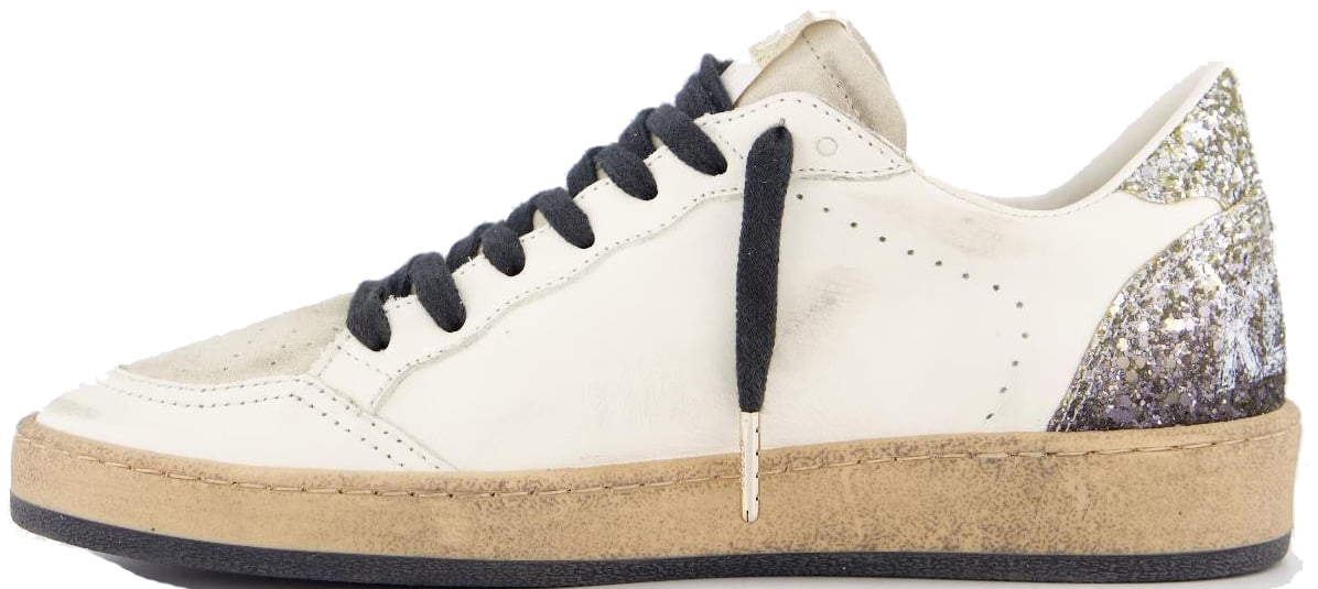 Golden Goose Dames Ball Star Sneaker Wit/Glitter Wit