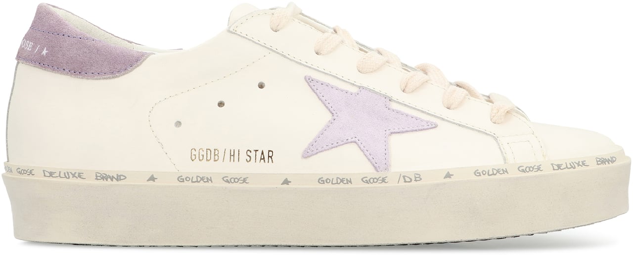 Golden Goose Hi Star leather platform sneakers Wit