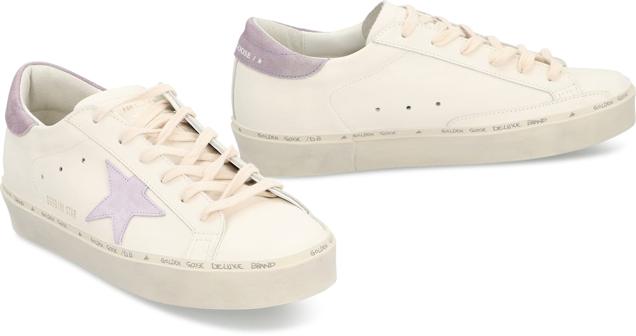 Golden Goose Hi Star leather platform sneakers Wit