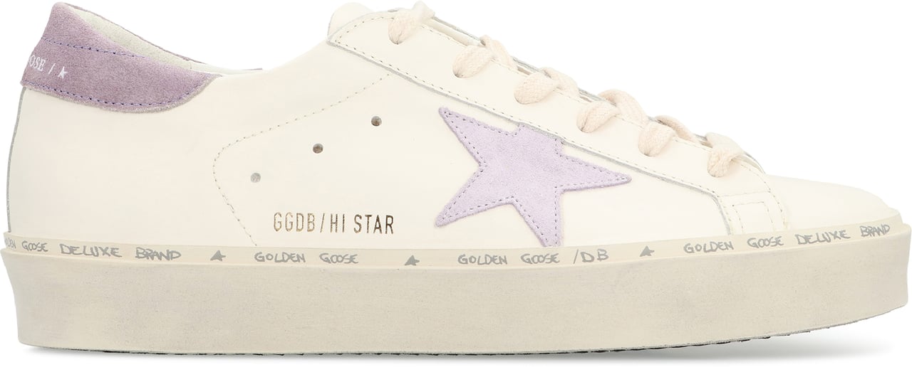 Golden Goose Hi Star leather platform sneakers Wit