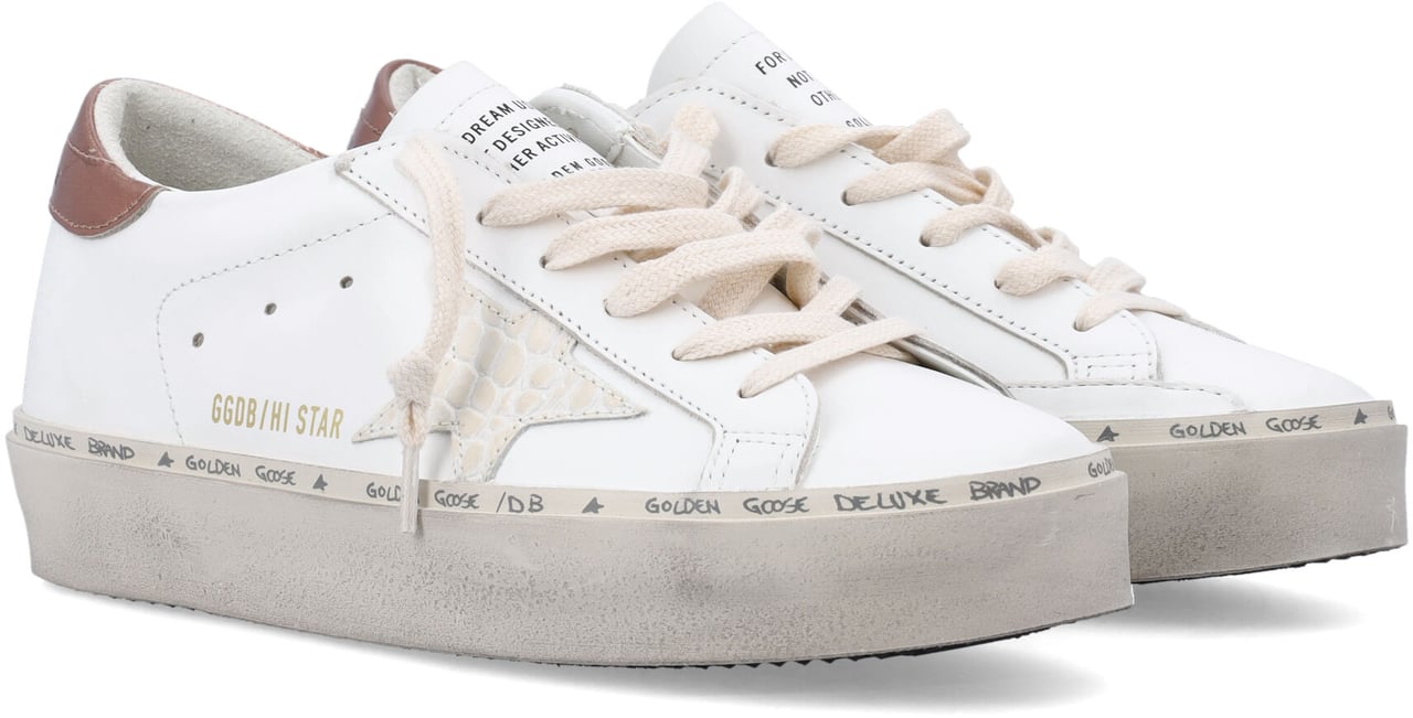 Golden Goose Hi Star White Bronze Goud