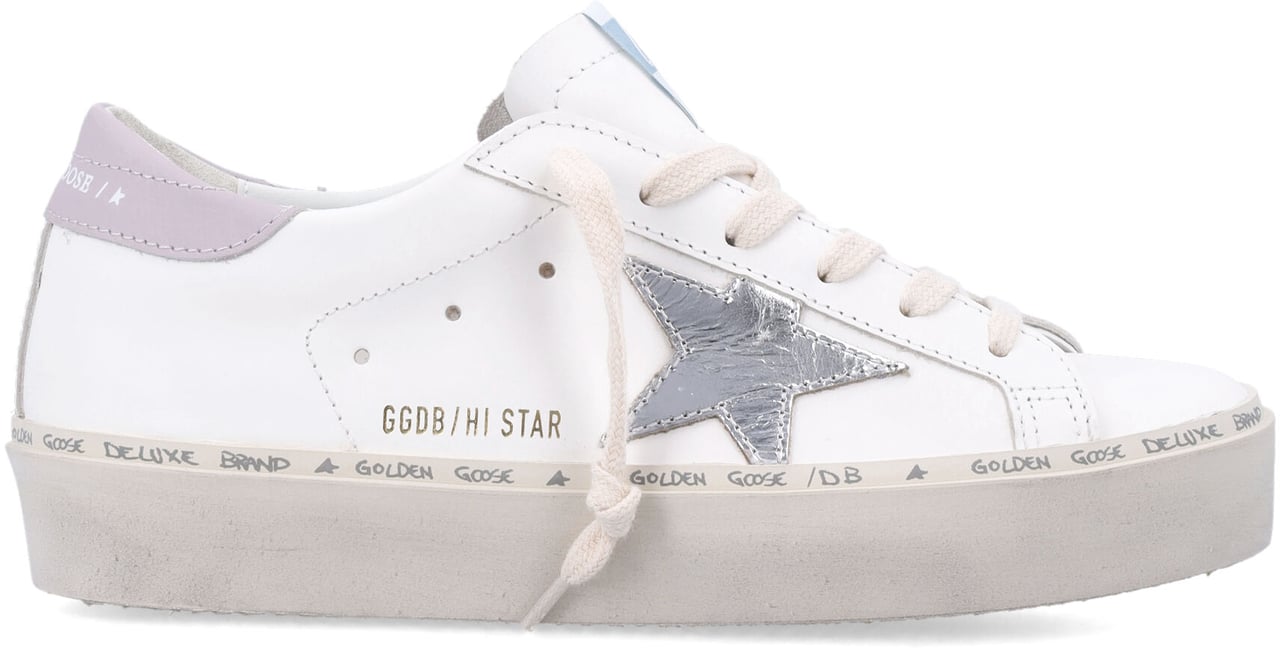Golden Goose Hi Star White Silver Lillca Wit