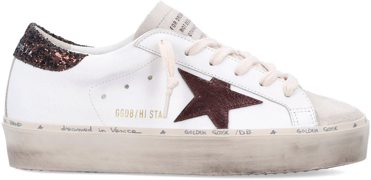 Golden Goose Hi Star White Grey Purlple Brown Wit