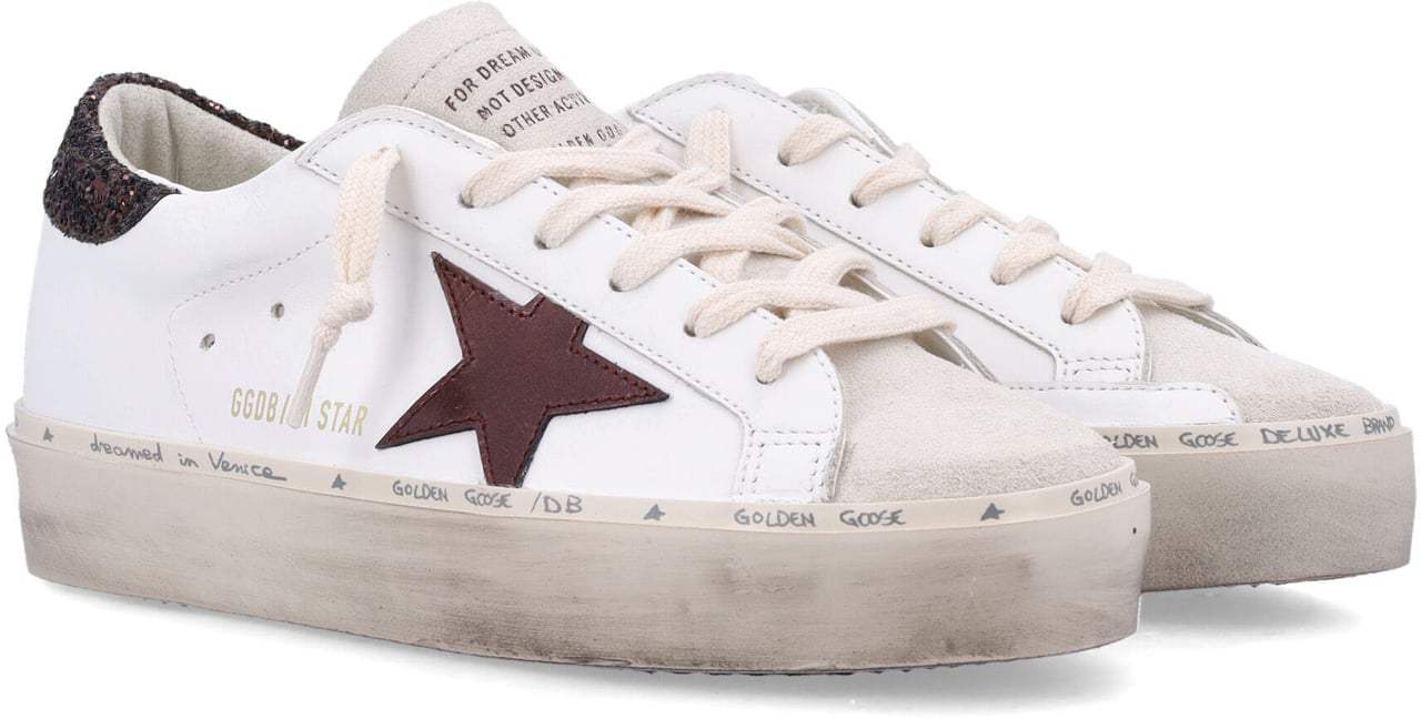 Golden Goose Hi Star White Grey Purlple Brown Wit