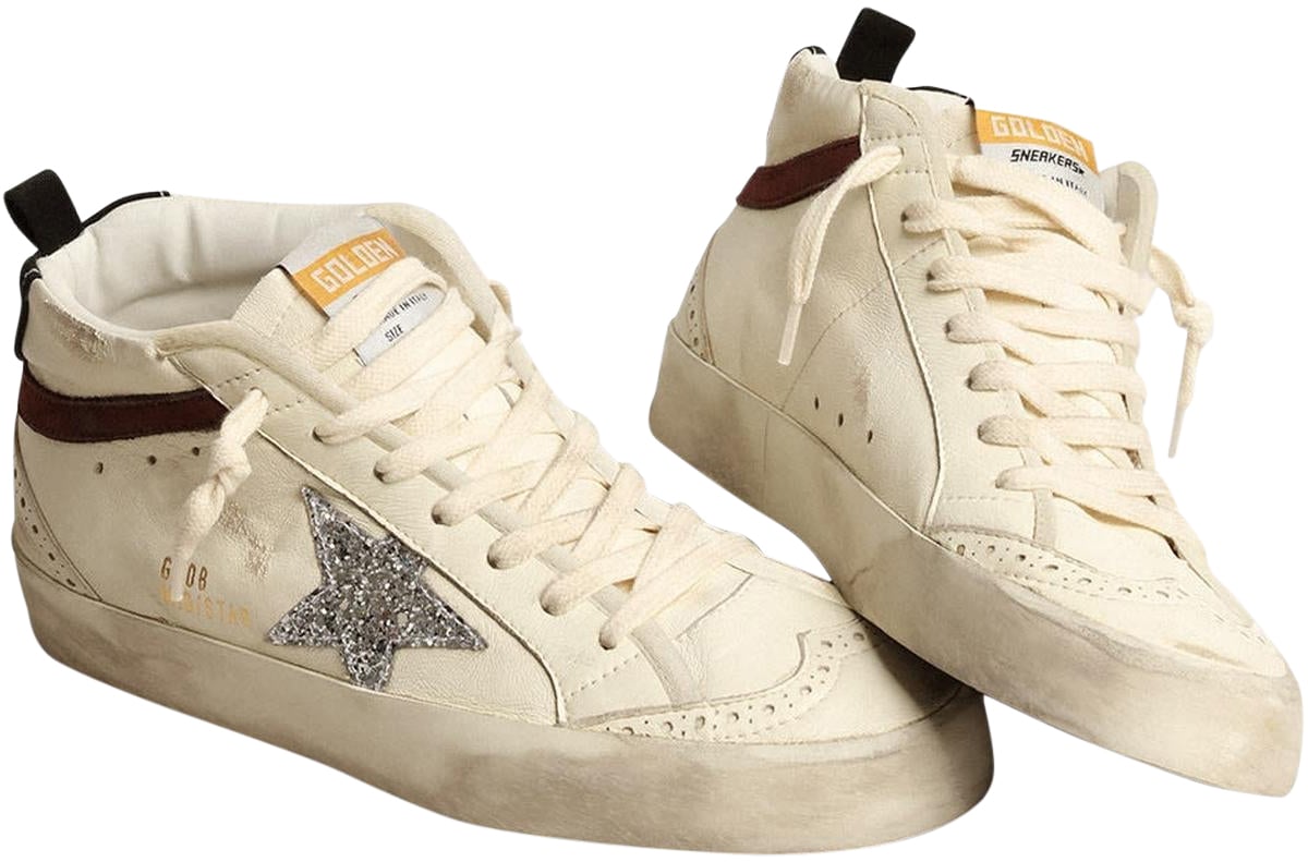 Golden Goose Dames Mid Star sneakers Wit