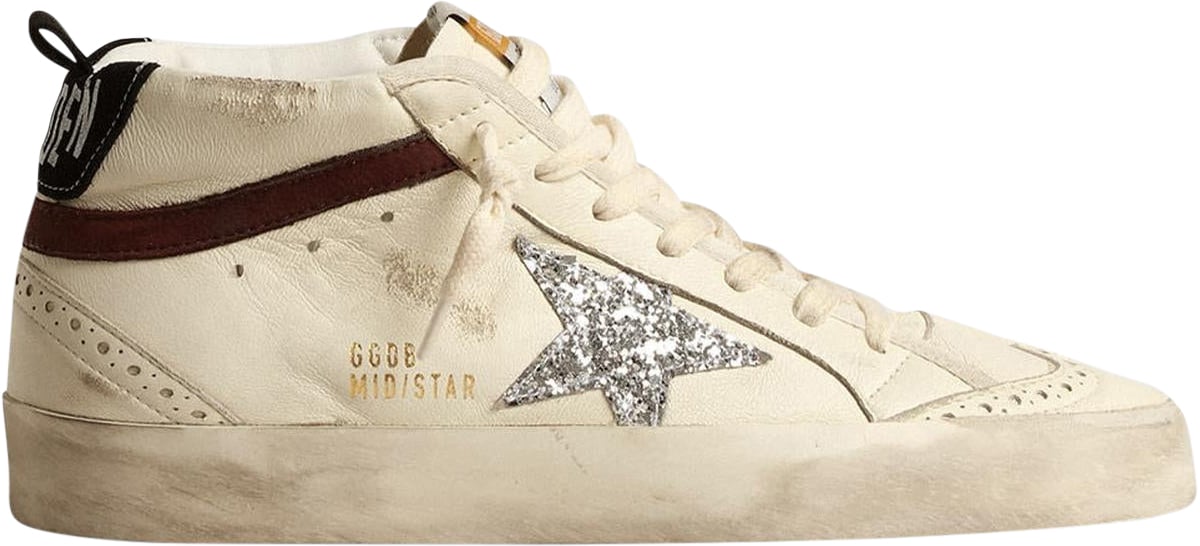 Golden Goose Dames Mid Star sneakers Wit