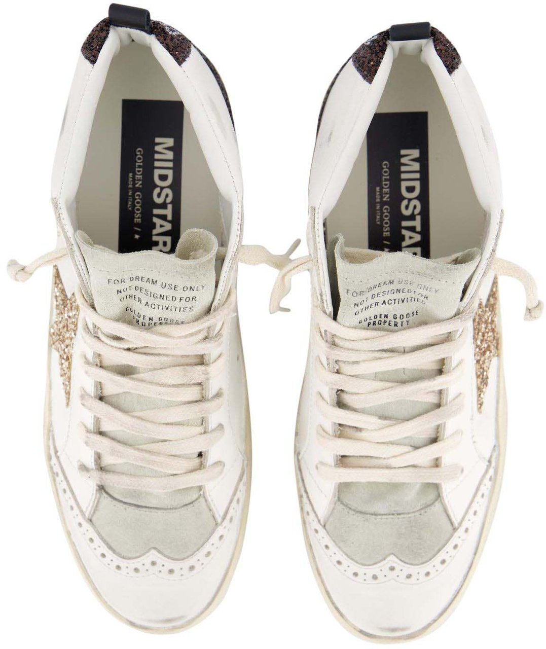 Golden Goose Dames Mid Star Sneaker Wit Wit