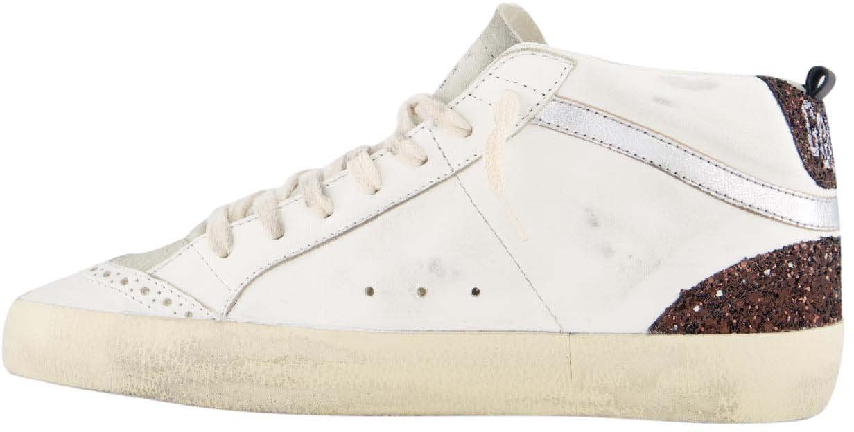 Golden Goose Dames Mid Star Sneaker Wit Wit