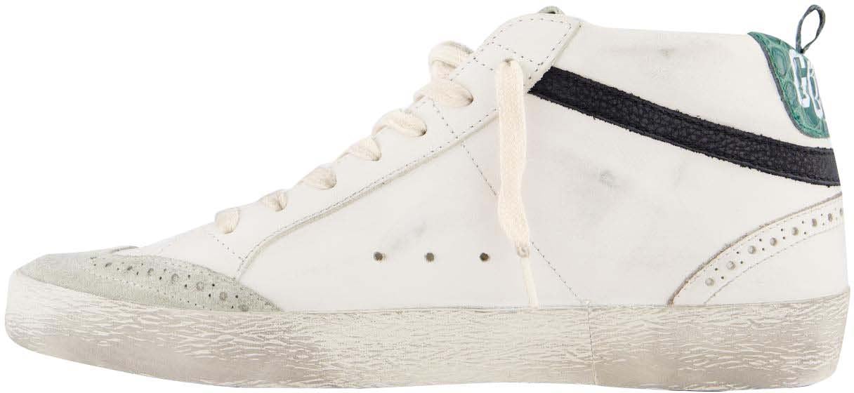 Golden Goose Dames Mid Star Sneaker Wit/Groen Wit