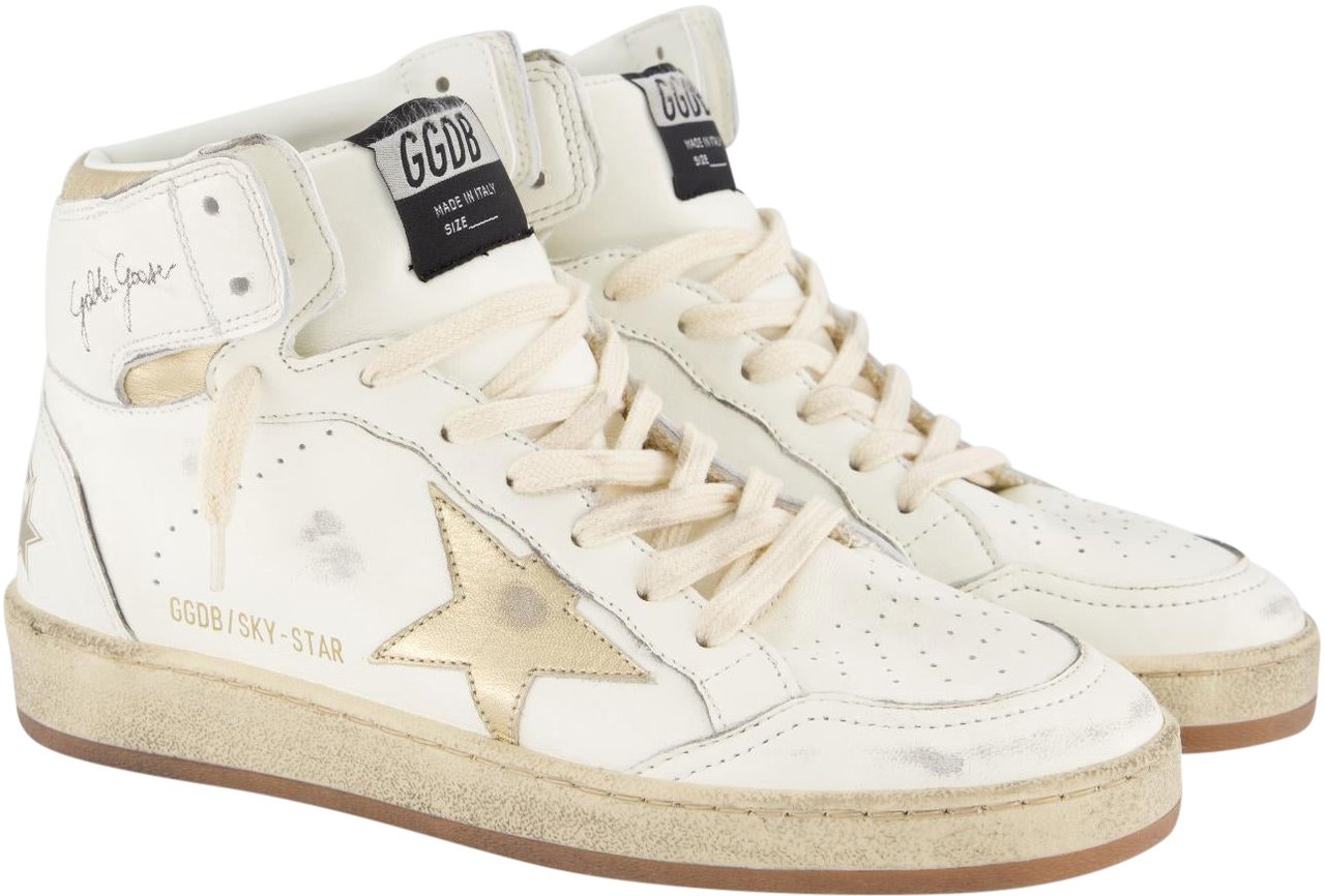 Golden Goose Dames Sky Star Sneaker Wit/Goud Wit