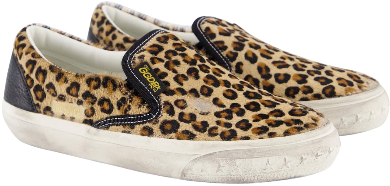 Golden Goose Dames Vce Horsy Slip on Beige sneakers Beige