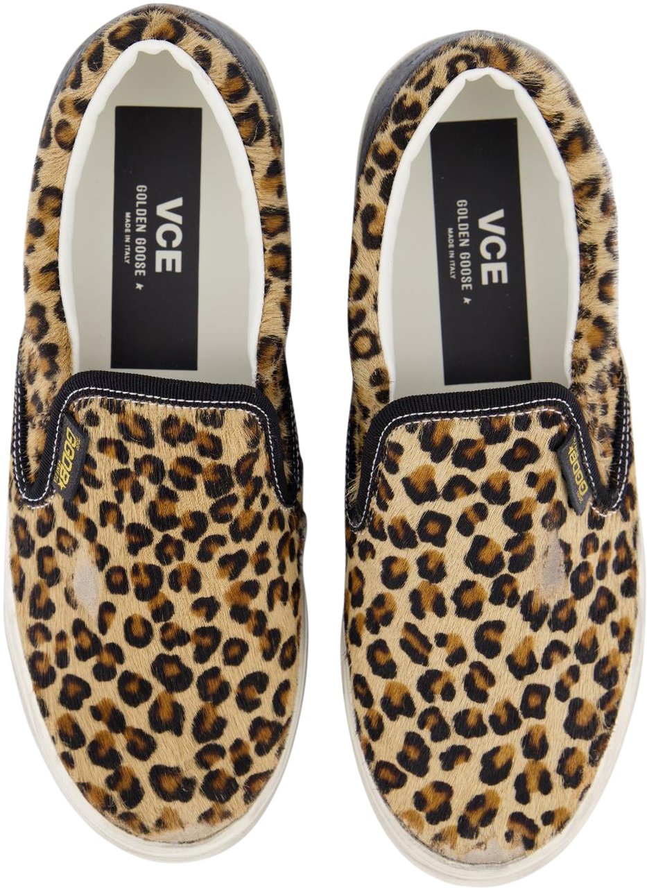 Golden Goose Dames Vce Horsy Slip on Beige sneakers Beige