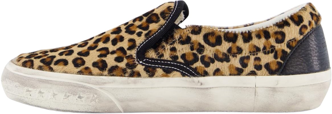 Golden Goose Dames Vce Horsy Slip on Beige sneakers Beige