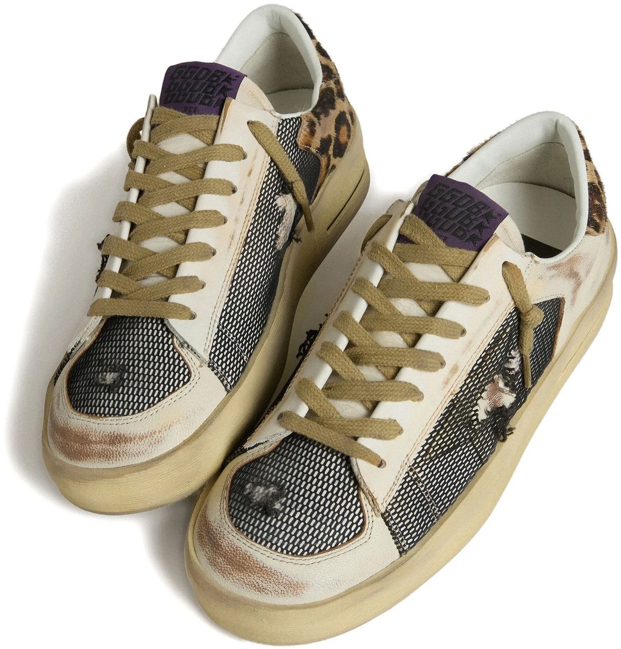 Golden Goose Sneakers Maculated/Beige Beige