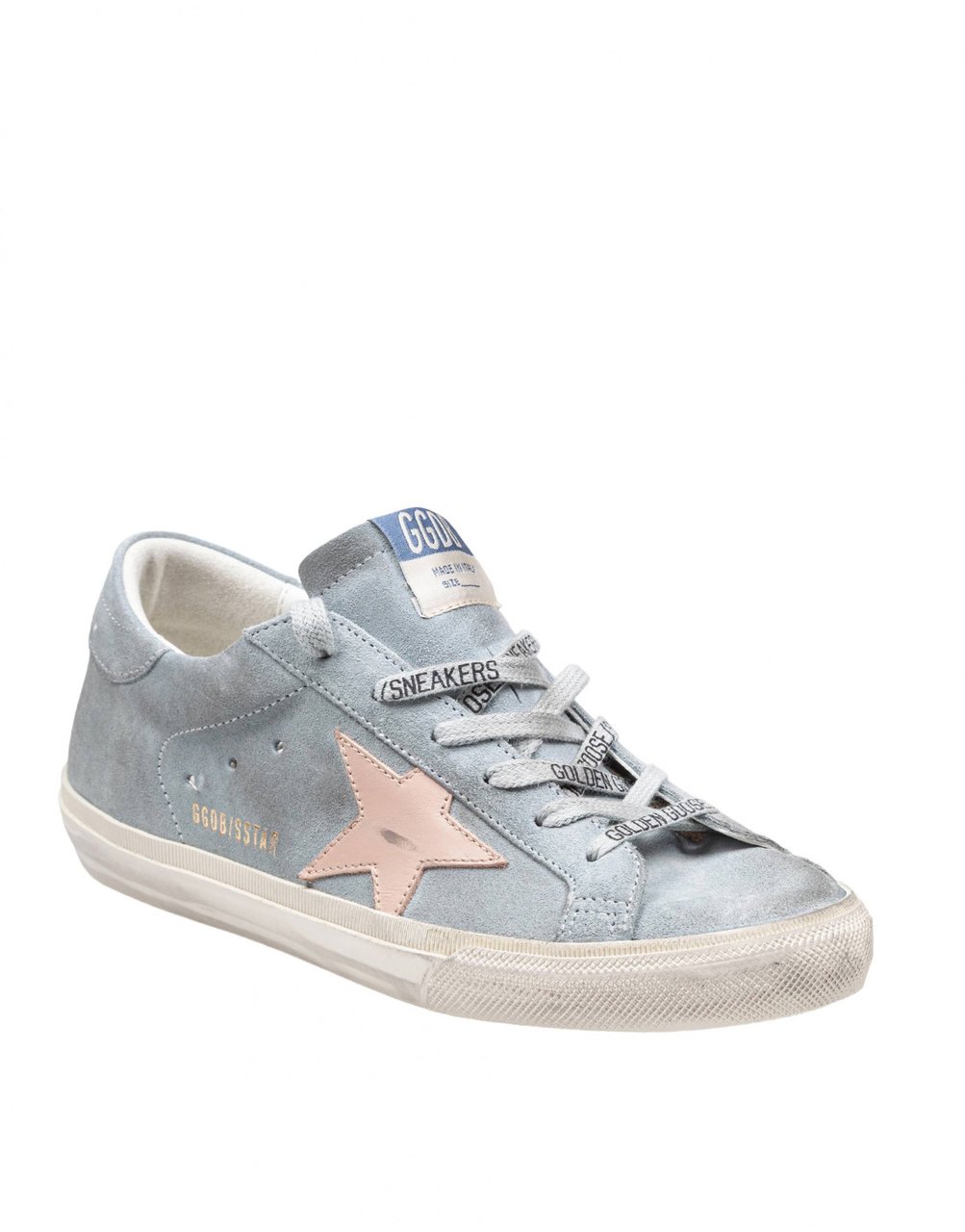 Golden Goose Golden goose super star sneakers in suede grey/pink Grijs