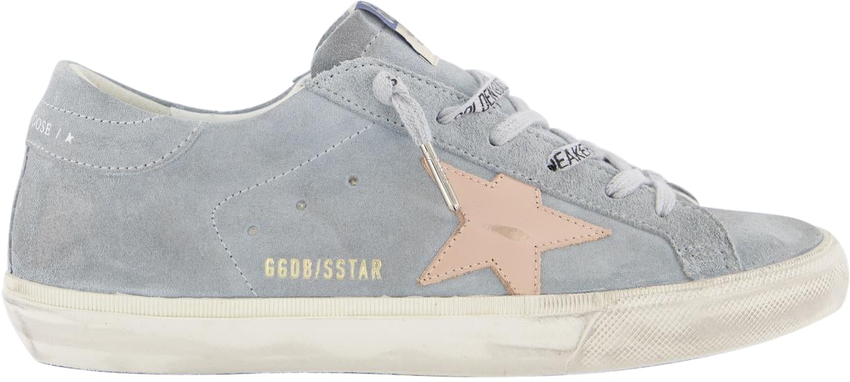 Golden Goose Dames Super-Star Sneaker Suede Blauw Blauw