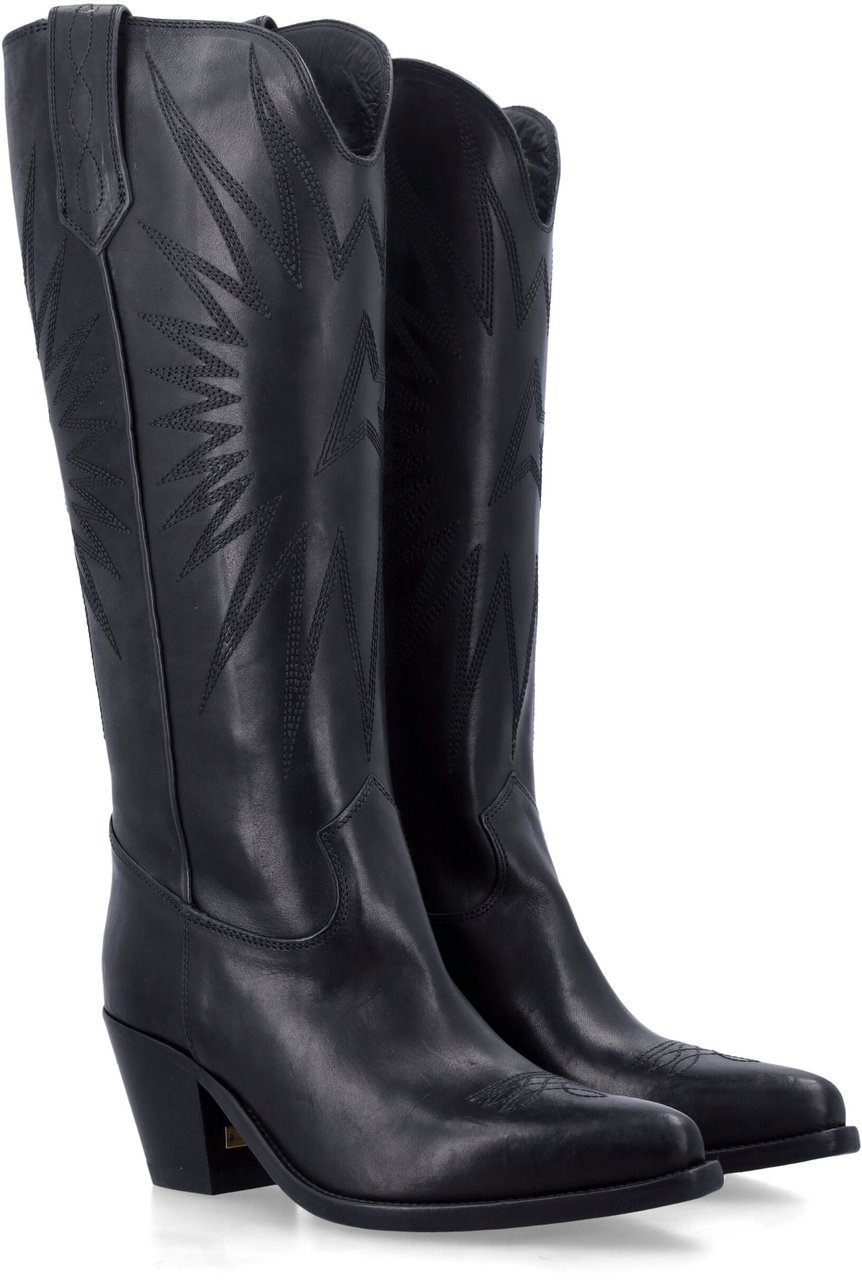 Golden Goose 70'S Wish Star High Boot Nero Zwart