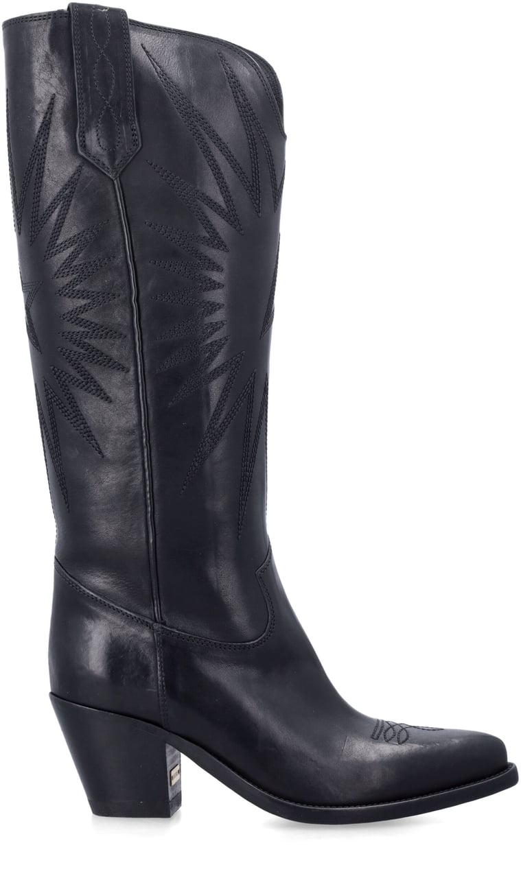 Golden Goose 70'S Wish Star High Boot Nero Zwart